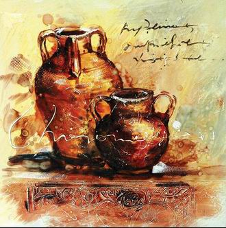 Textured Utensils oil painting